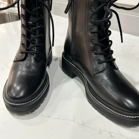 Tory Burch Black Leather Women's Boots - Picture 2 of 6